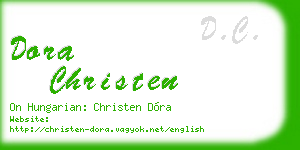dora christen business card